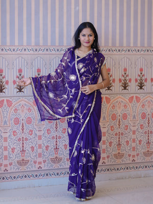 Buy Georgette Traditional Style Saree Tanmira  