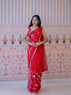 Buy Georgette Traditional Style Saree Tanmira  
