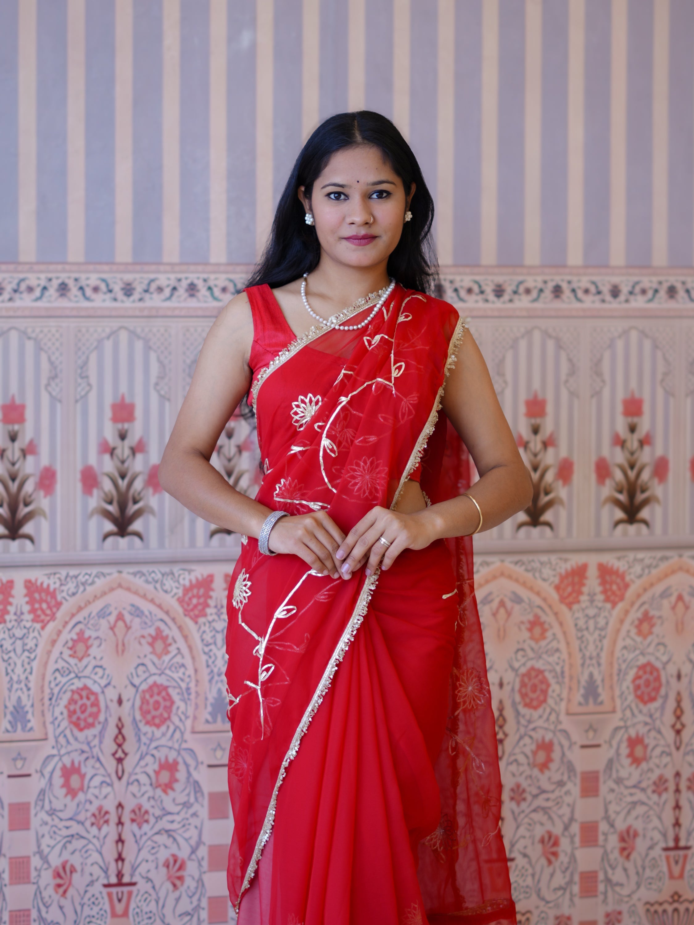Buy Georgette Traditional Style Saree Tanmira  
