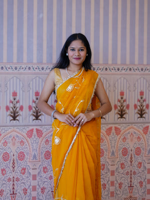 Buy Georgette Traditional Style Saree Tanmira  