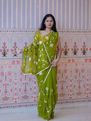 Buy Georgette Traditional Style Saree Tanmira  