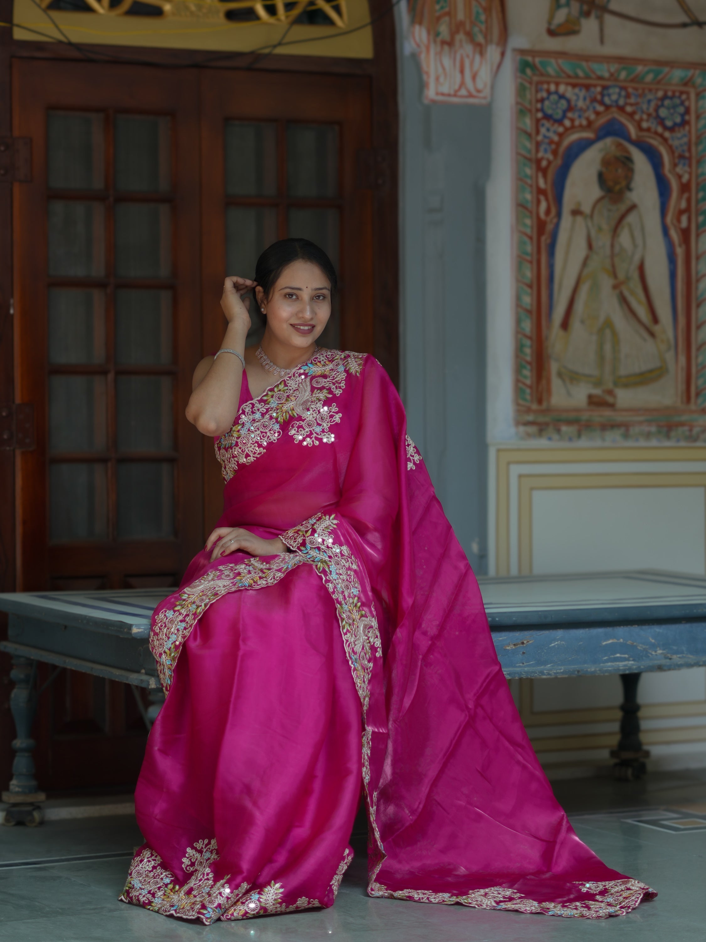 Buy Designer Pure Tissue Silk Saree Tanmira  Image 4