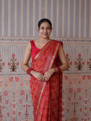 Buy Bandhani Style Saree Tanmira  