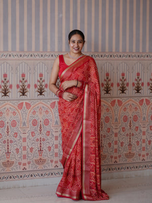 Buy Bandhani Style Saree Tanmira  