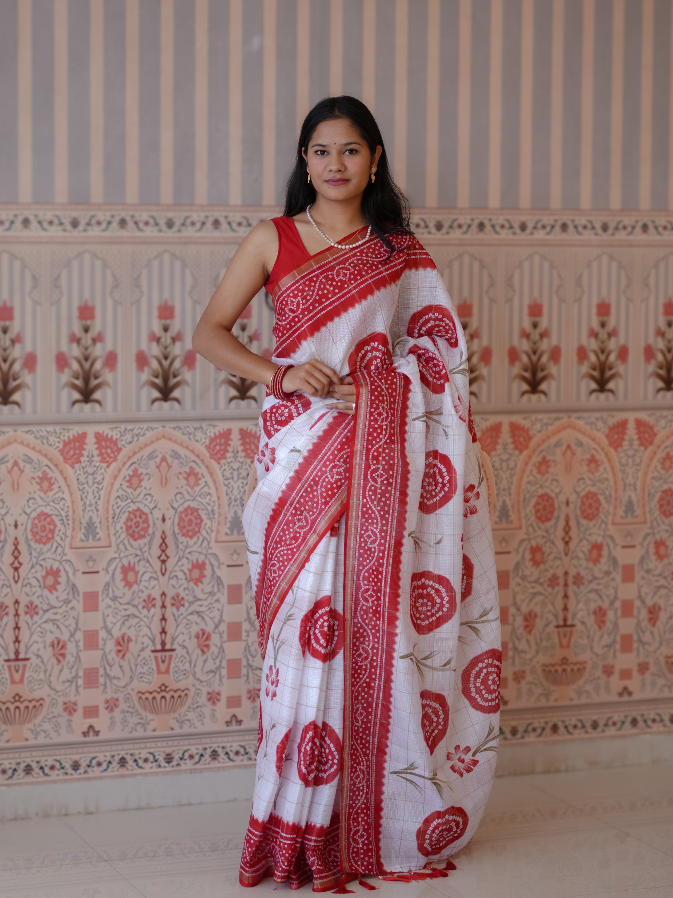 Buy Premium Bandhani Style Saree Collection Tanmira  Image 1