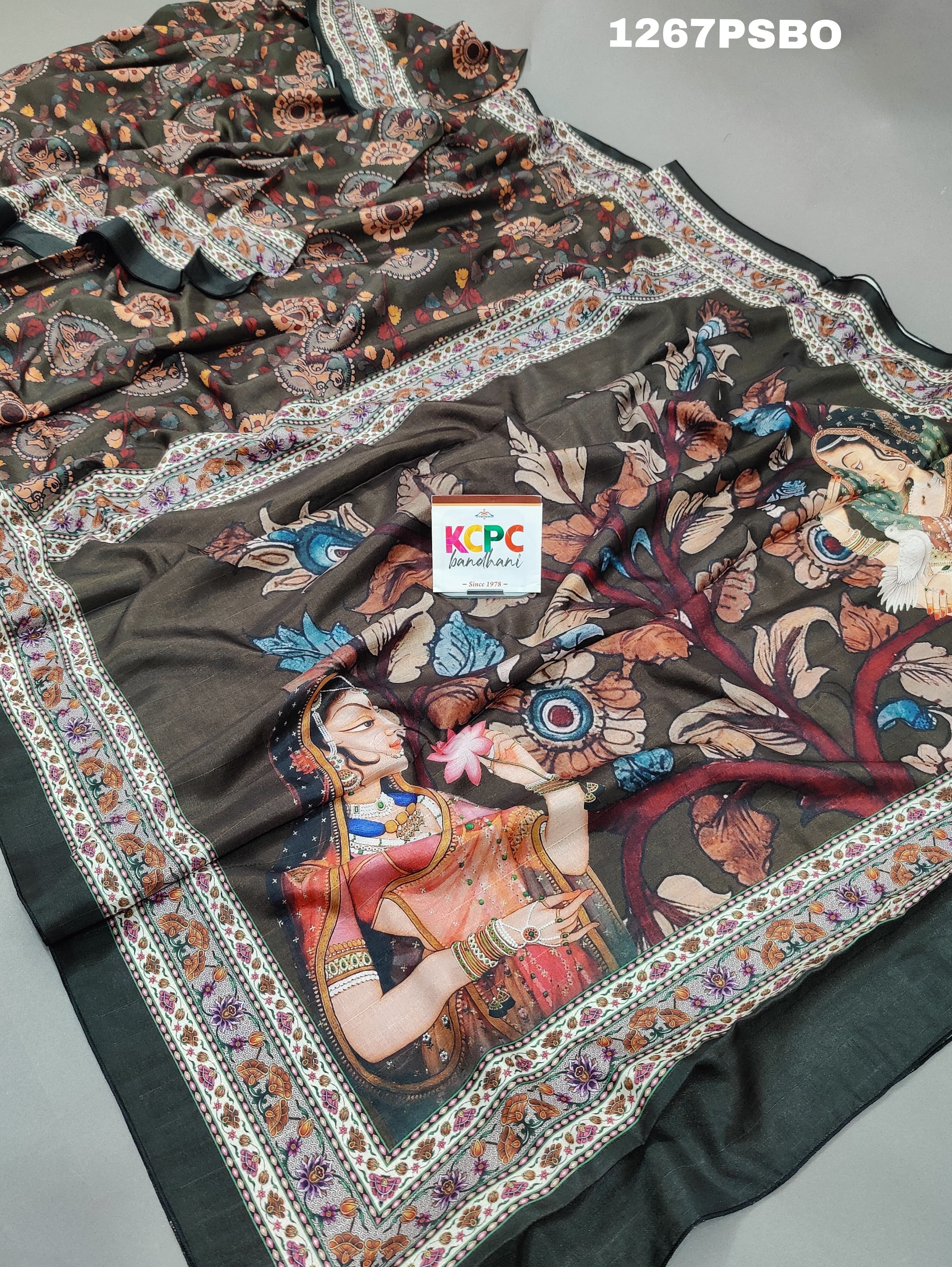 Tanmira New Cotton Silk Kalamkari printed Saree With Blouse  APL
