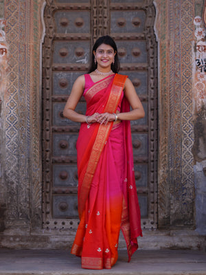 Buy Dola Silk Designer Style Saree With Gotapatti Work  Tanmira 