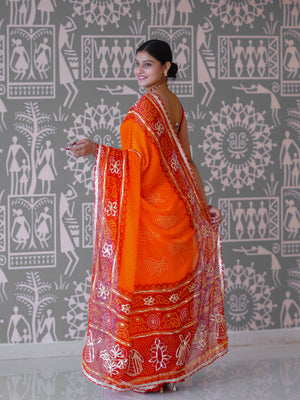 Buy New Premium Bandhani Style Saree With Festive Ware Tanmira 