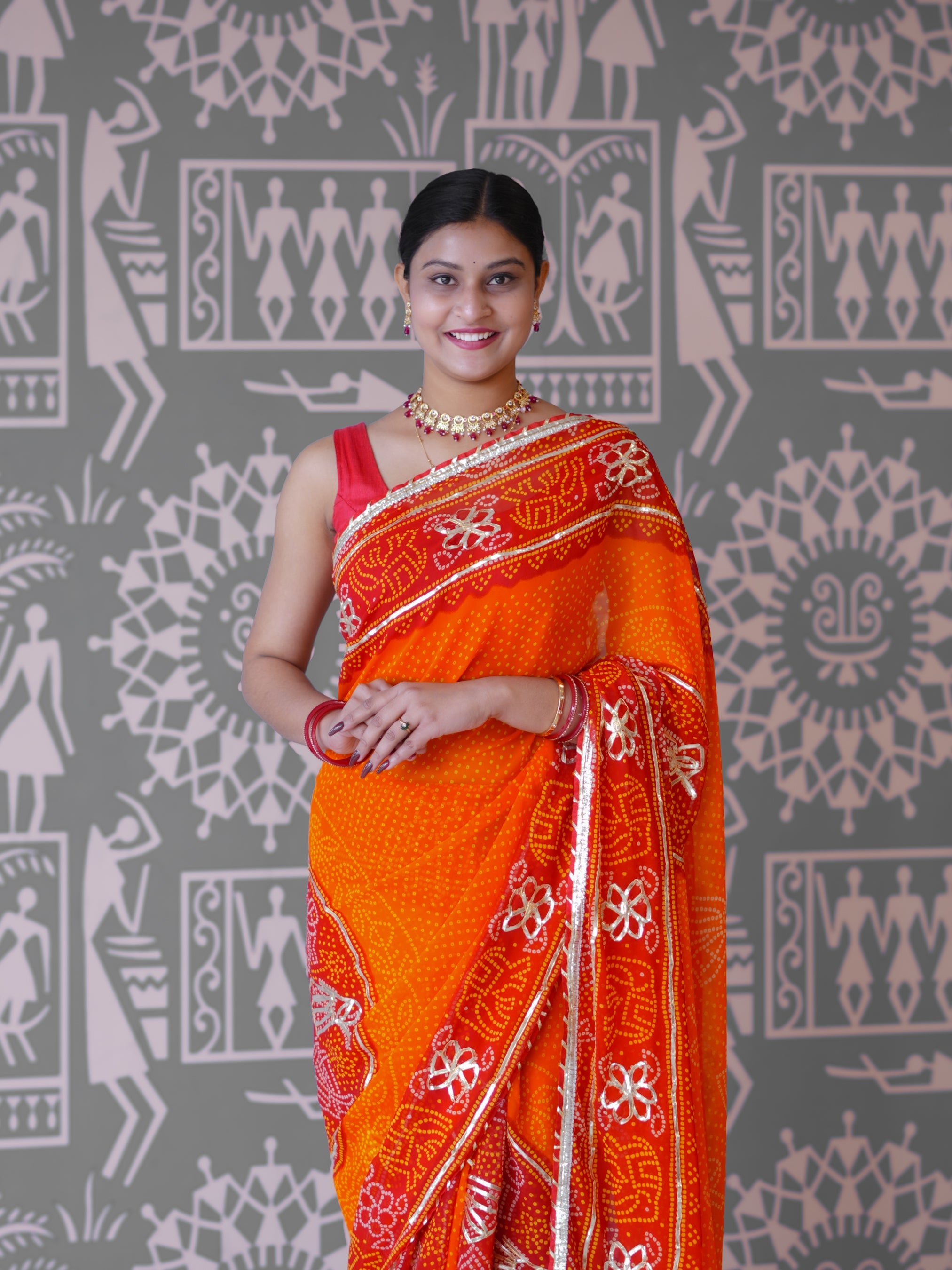 Buy New Premium Bandhani Style Saree With Festive Ware Tanmira 