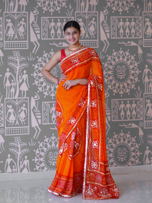 Buy New Premium Bandhani Style Saree With Festive Ware Tanmira 