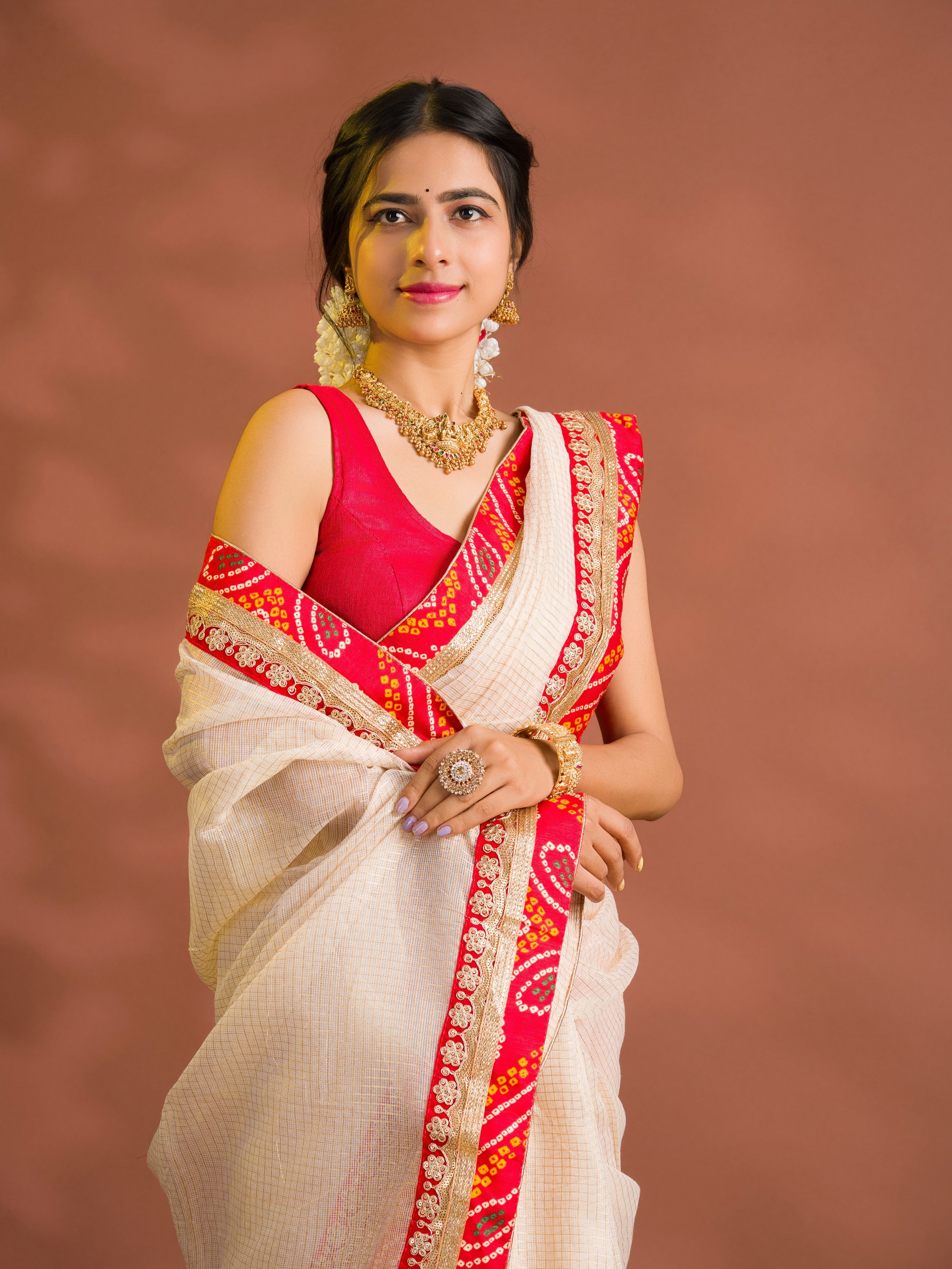 By Banarasi Saree With  Festive Wear