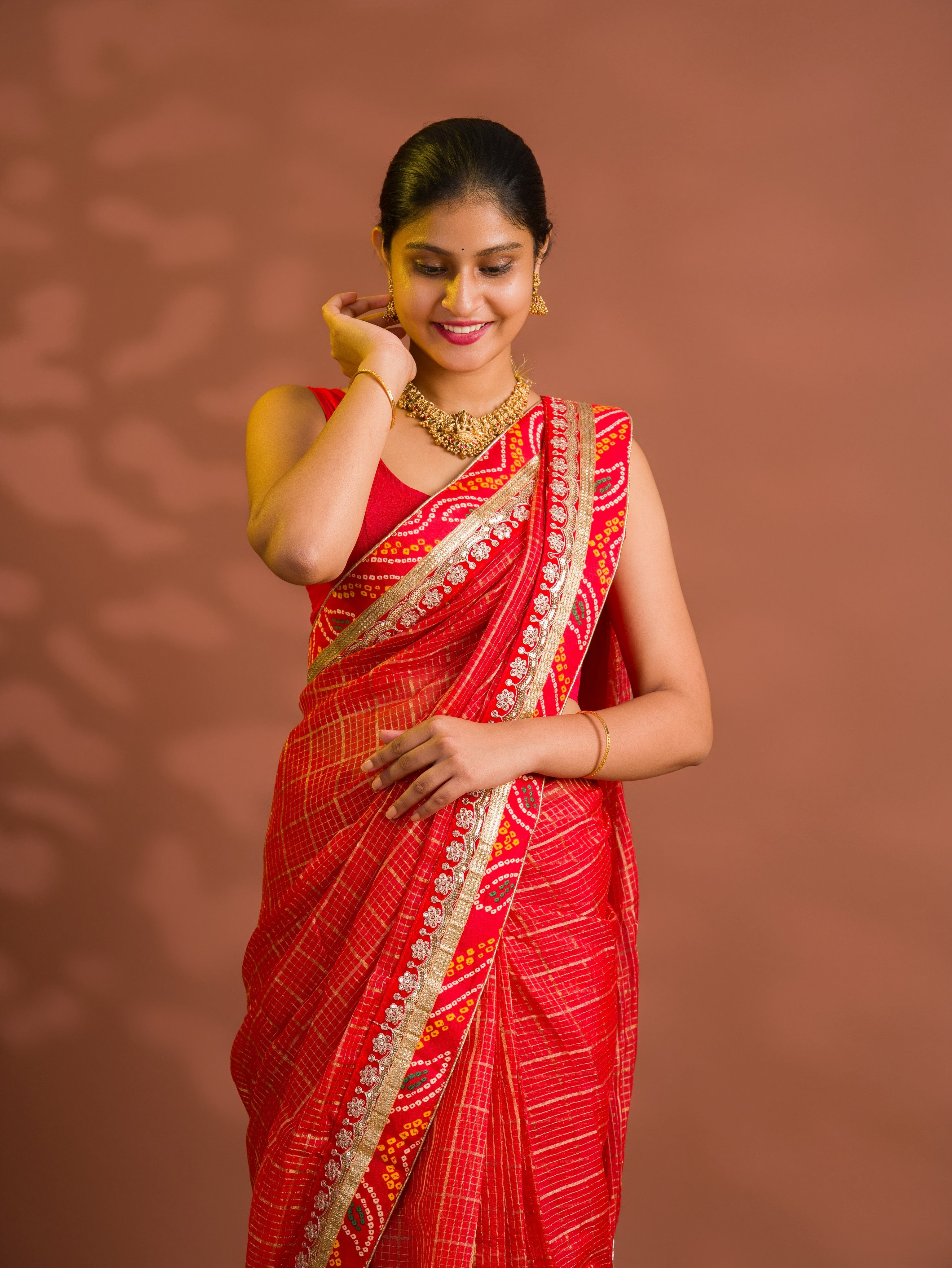 By Banarasi Saree With  Festive Wear