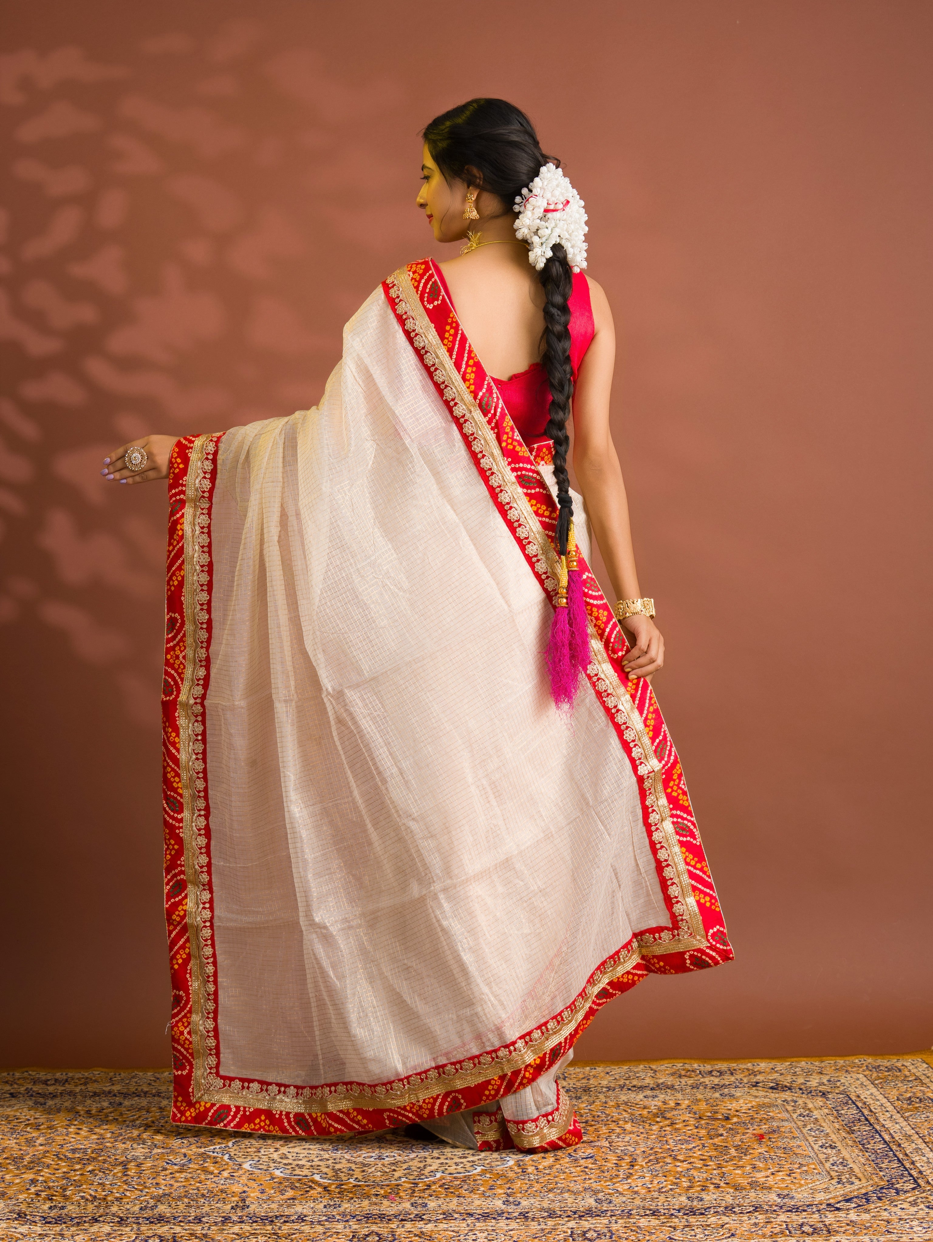 By Banarasi Saree With  Festive Wear