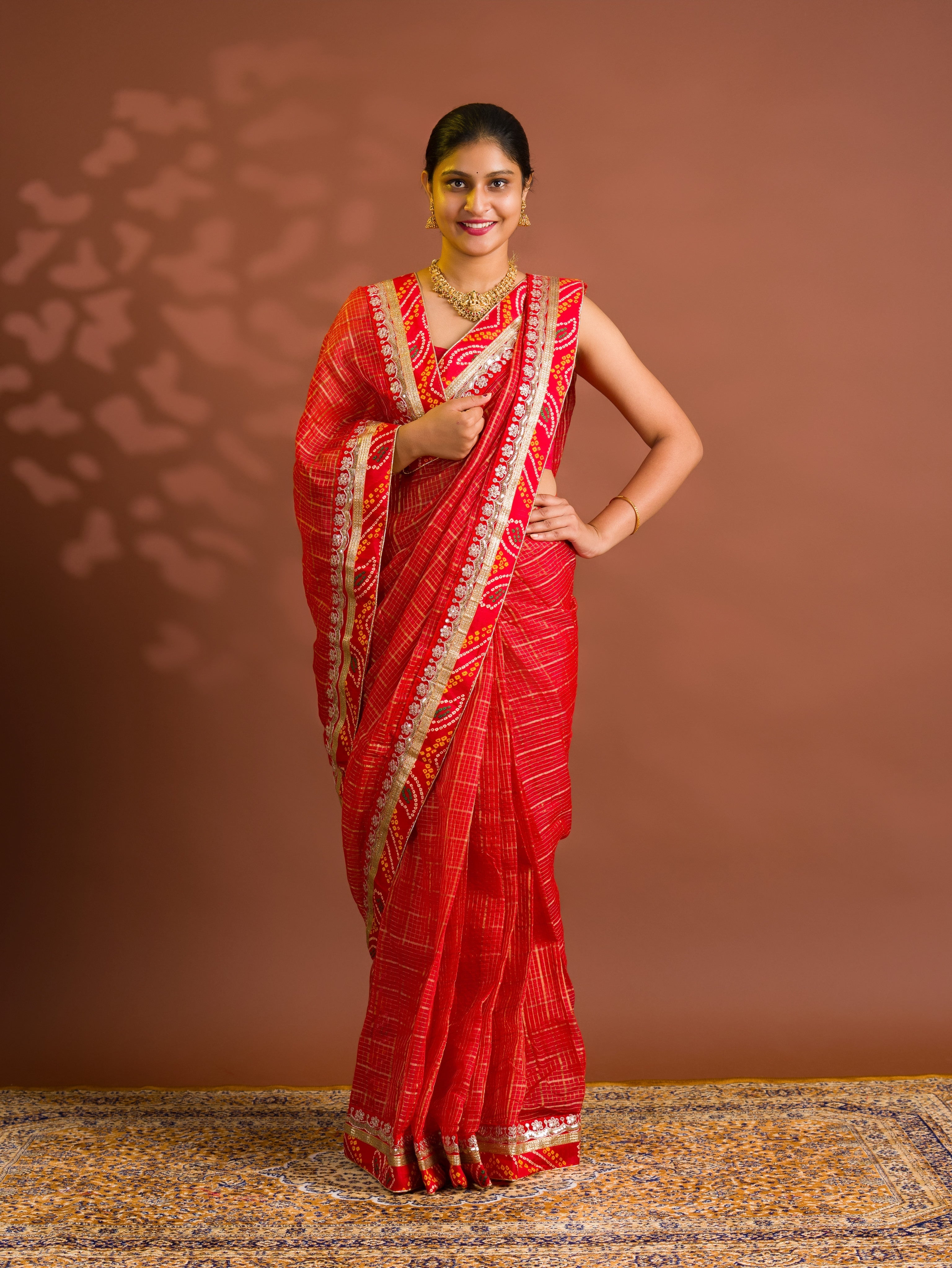 By Banarasi Saree With  Festive Wear