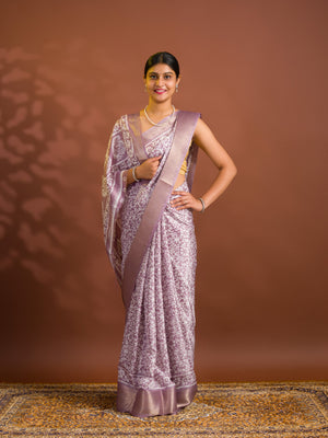 By Printed Style With Zari border