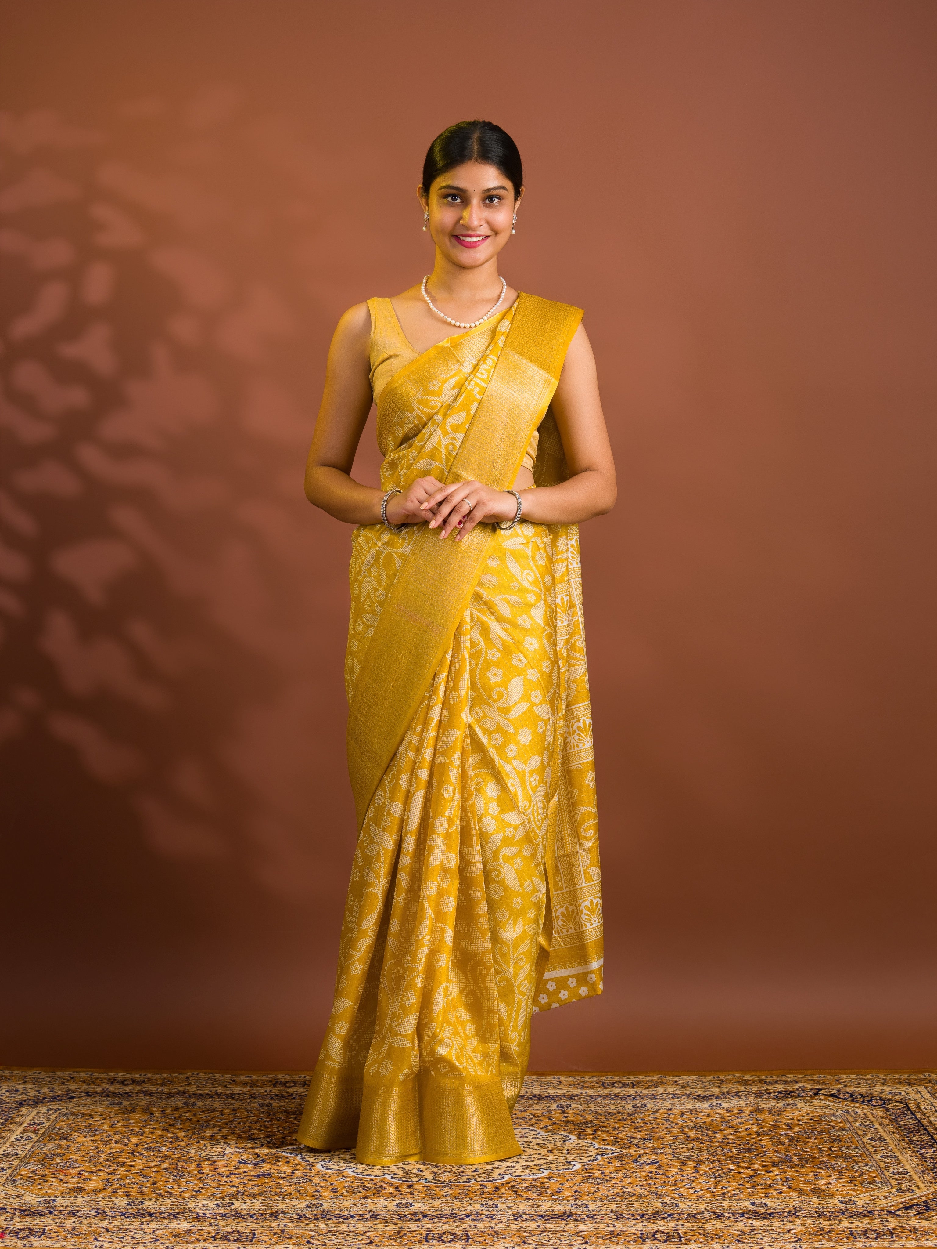 By Printed Style With Zari border