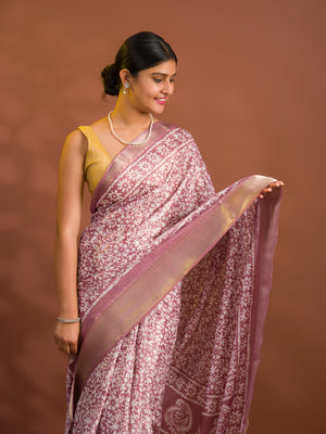 By Printed Style With Zari border