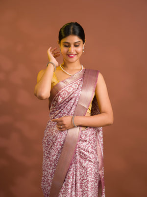 By Printed Style With Zari border