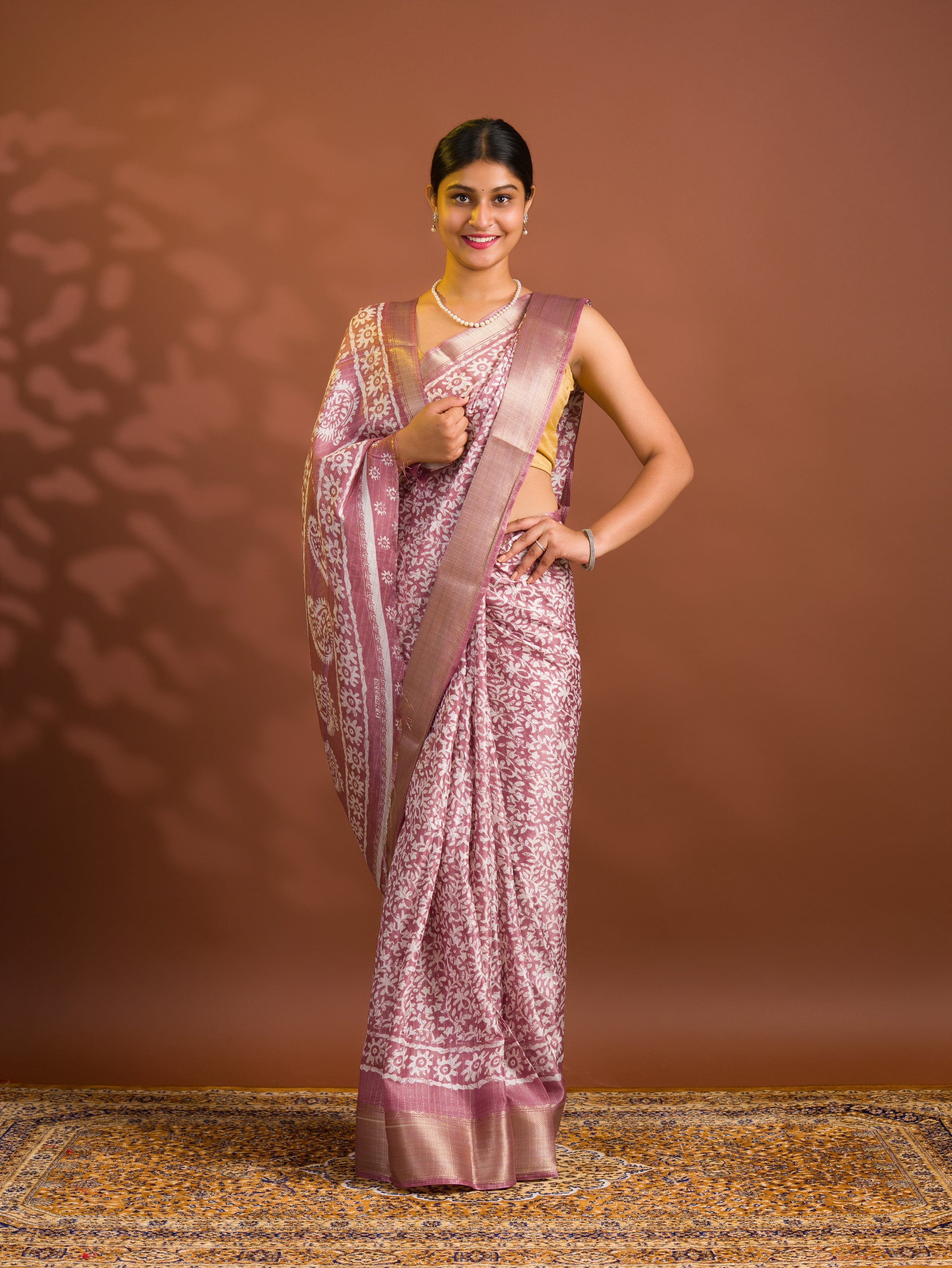 By Printed Style With Zari border