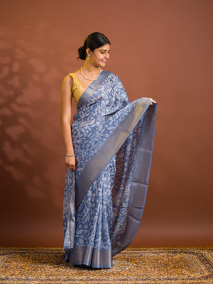 By Printed Style With Zari border