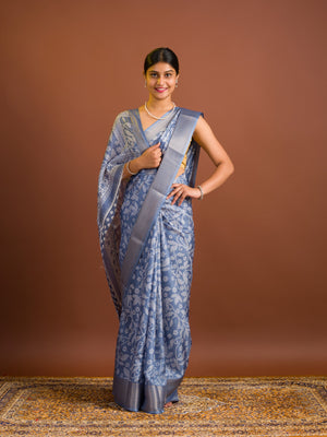 By Printed Style With Zari border