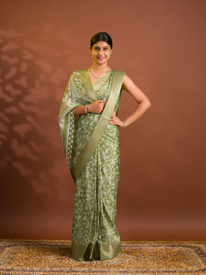 By Printed Style With Zari border