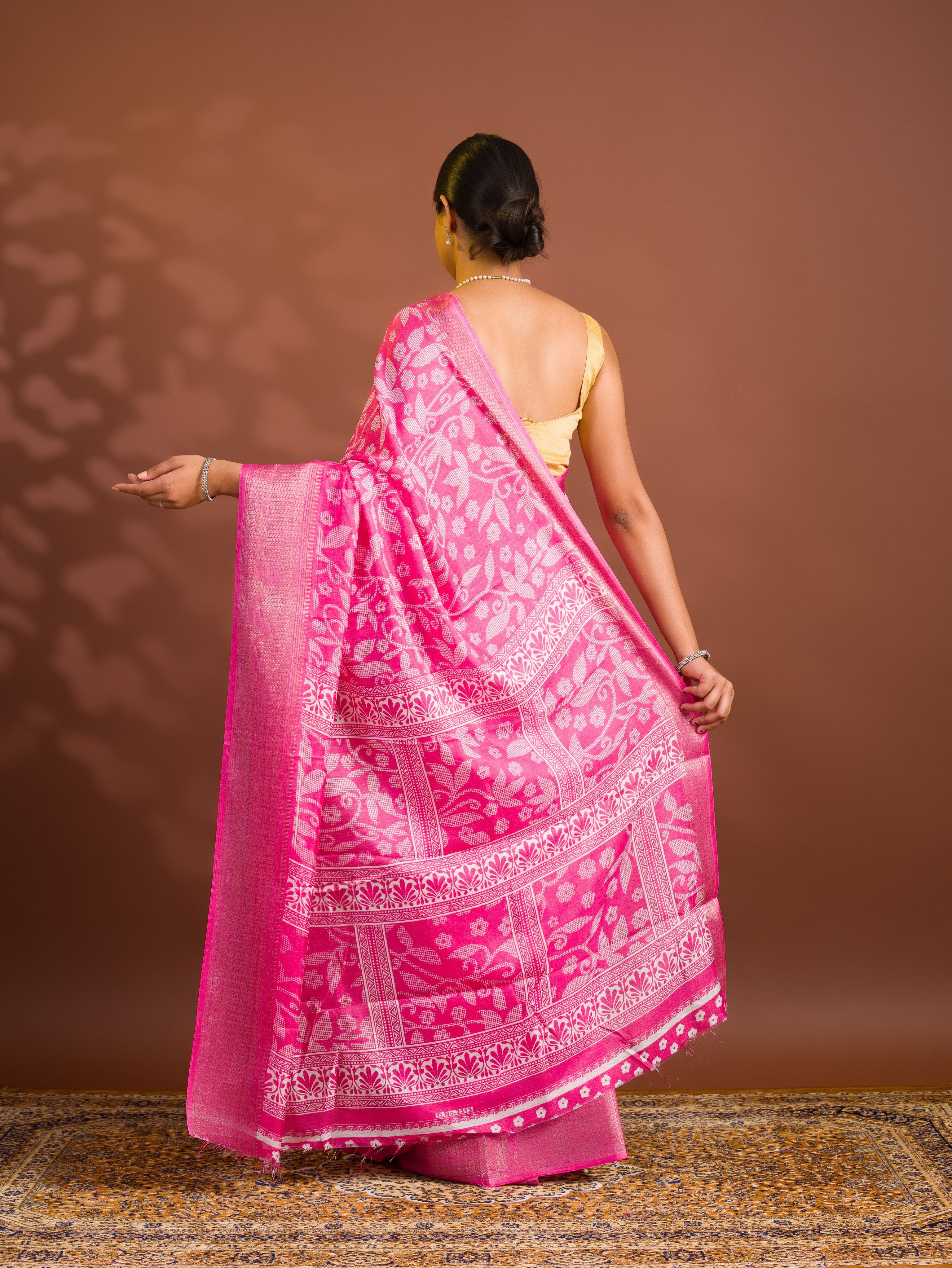 By Printed Style With Zari border