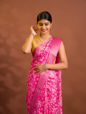 By Printed Style With Zari border