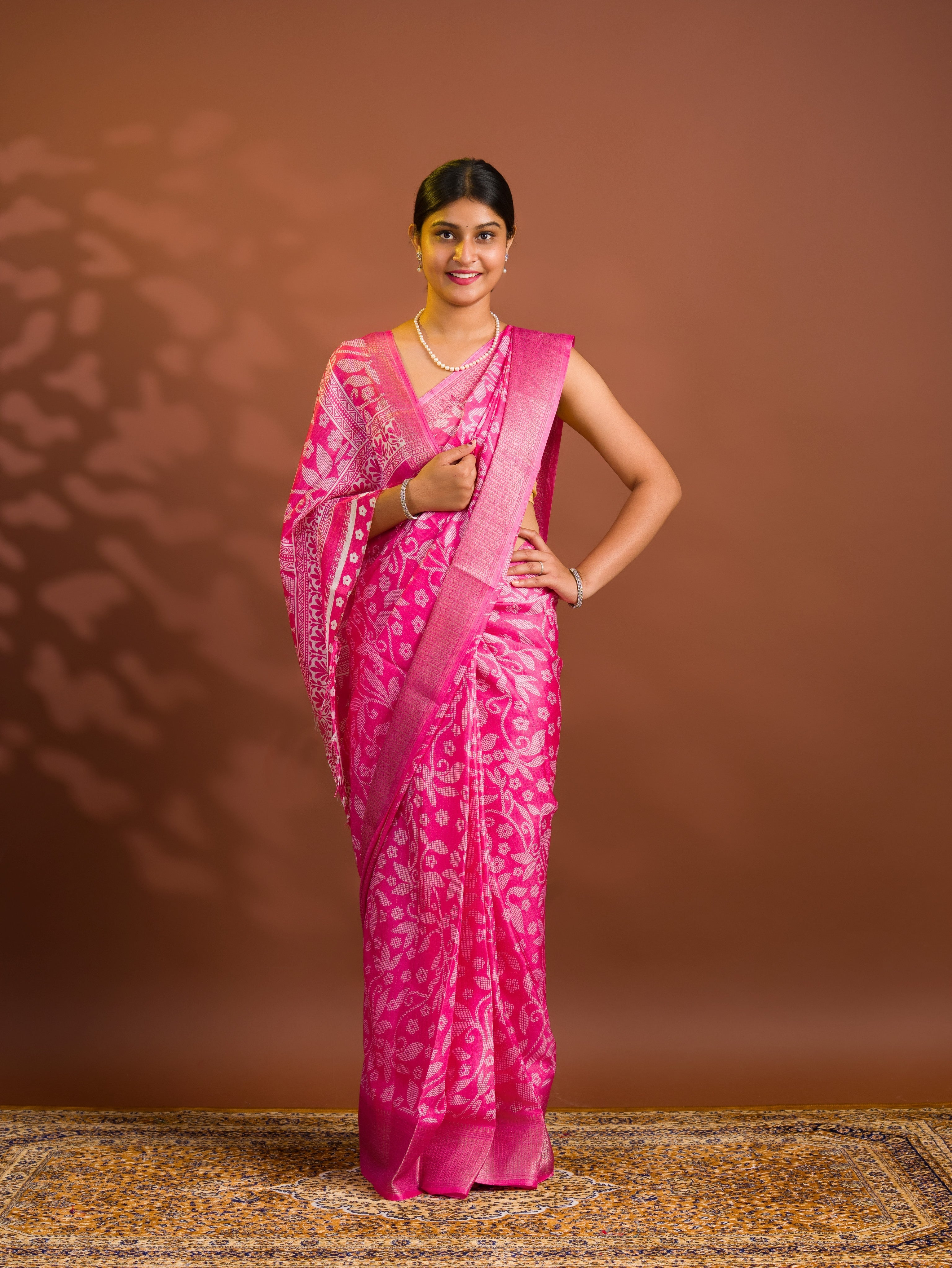 By Printed Style With Zari border