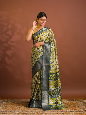 By Printed Style With Zari border