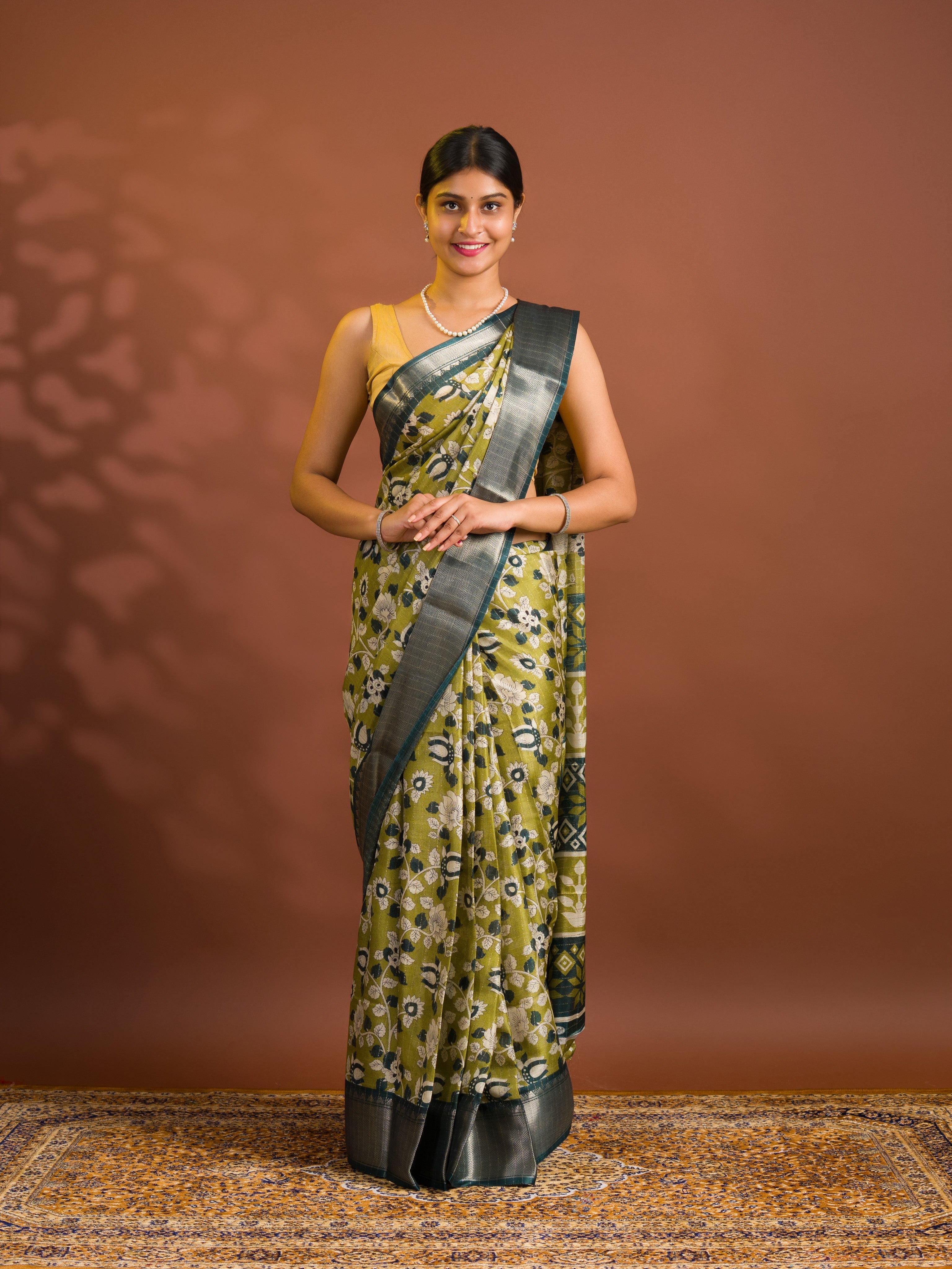 By Printed Style With Zari border