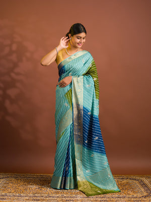 By Banaras Saree With  Gotapatti Work