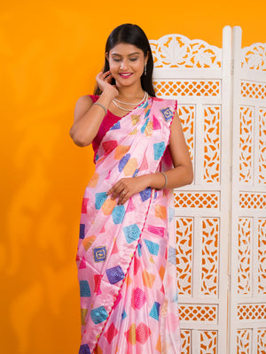  Bollywood style Bandhani Gotapatti Work Saree under 2000