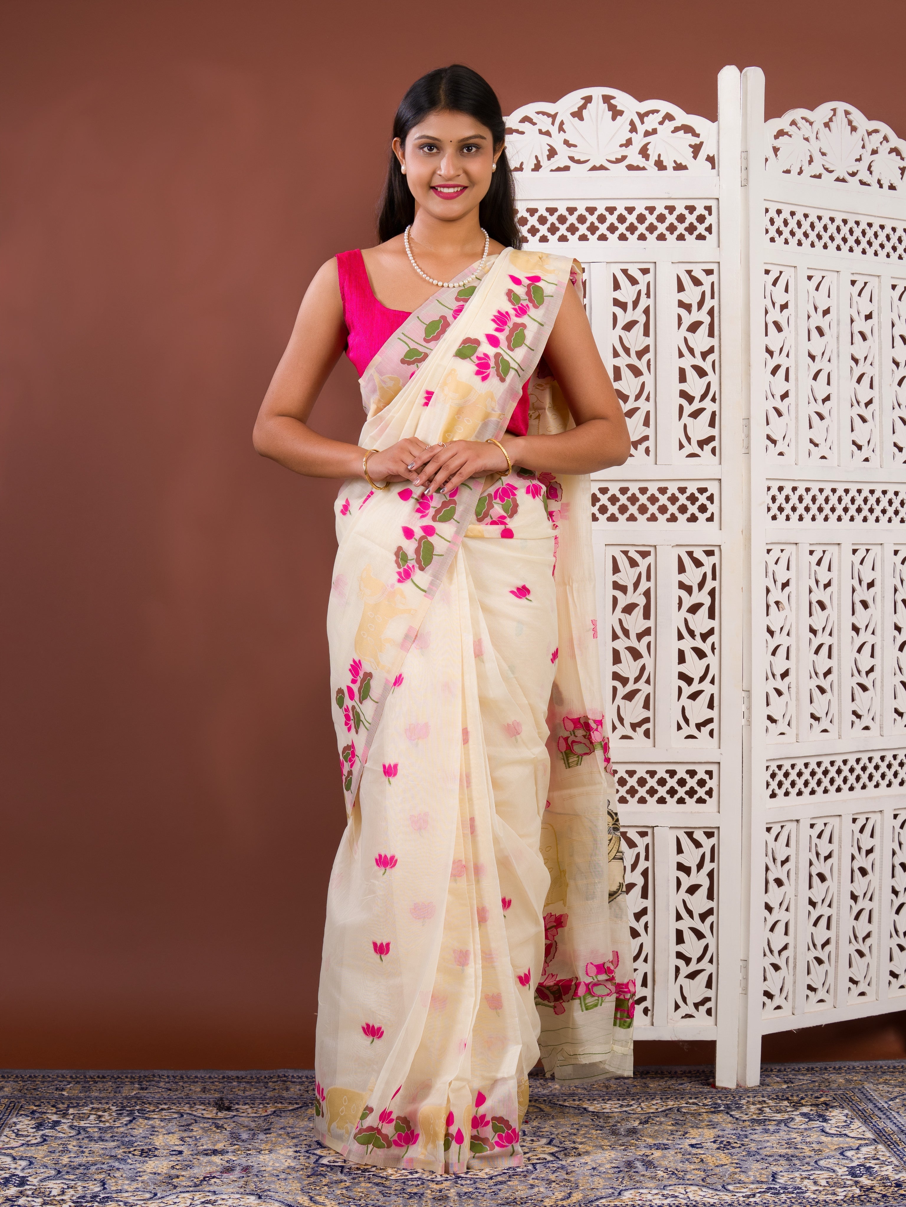 By Kalamkari Cotton Silk Saree with Party Wear Saree