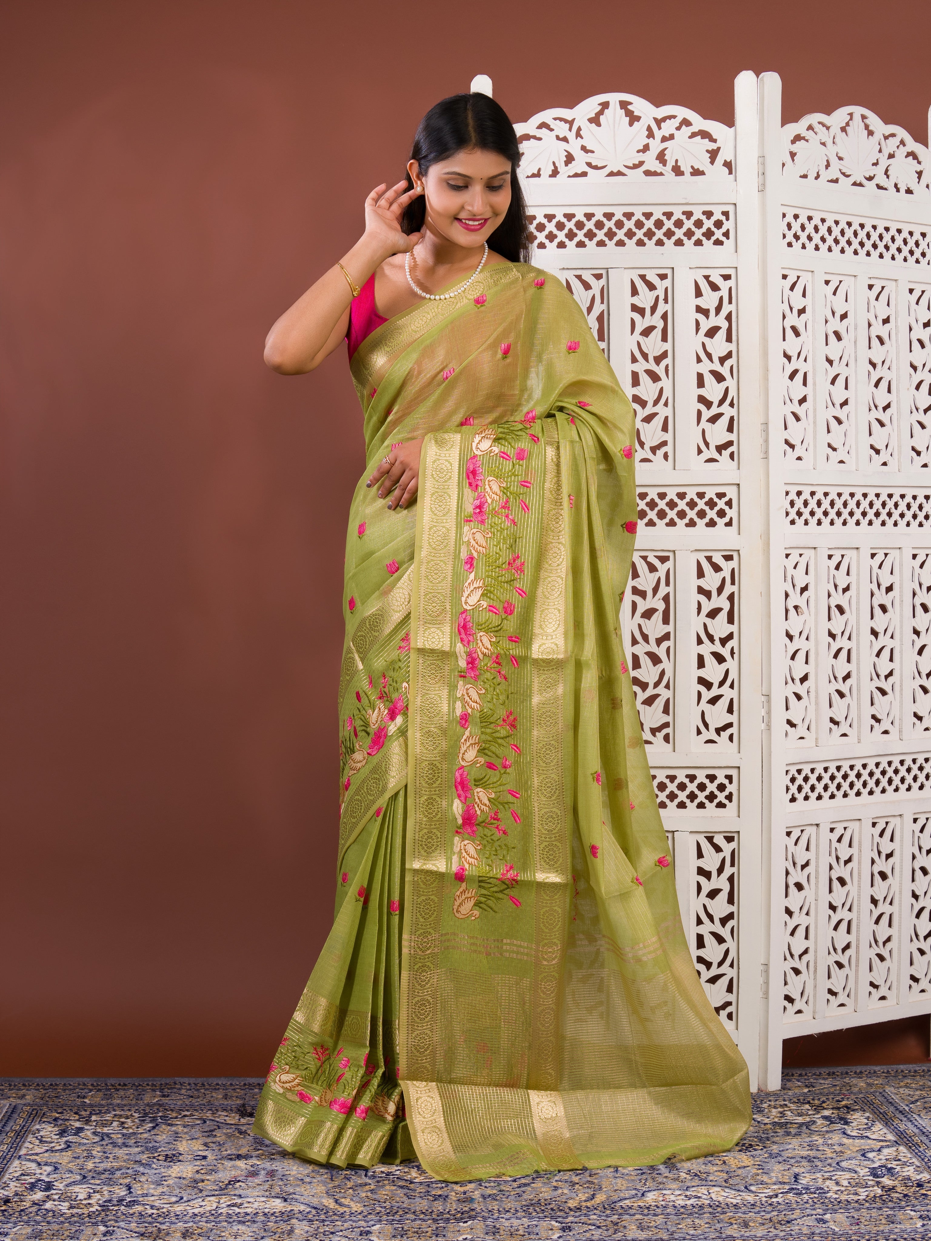 By Mahajani Saree With  Festive Wear