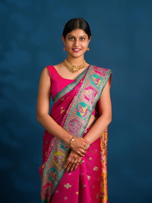 By Kalamkari Saree With Perfect for Festive Wear