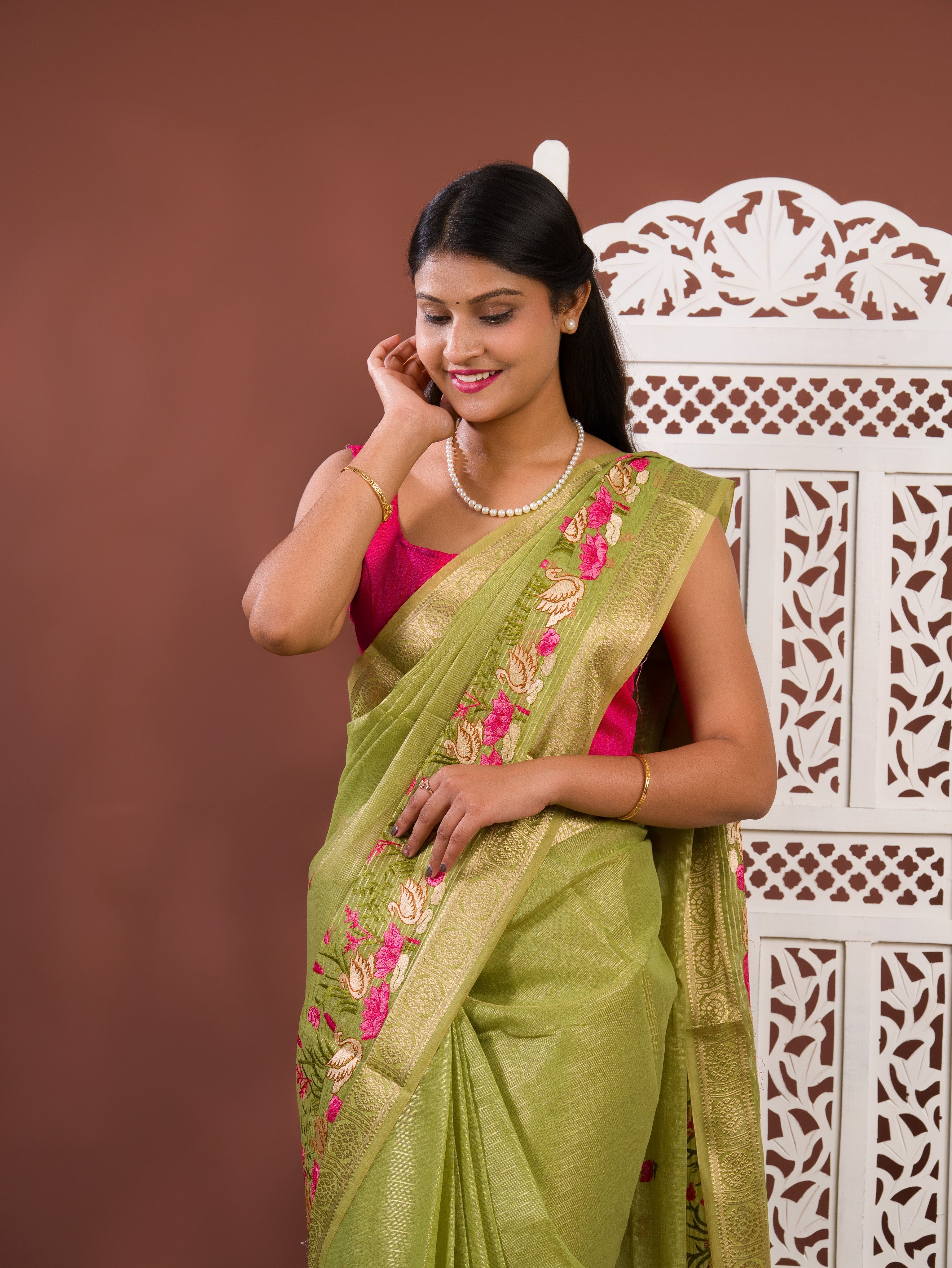 By Mahajani Saree With  Festive Wear
