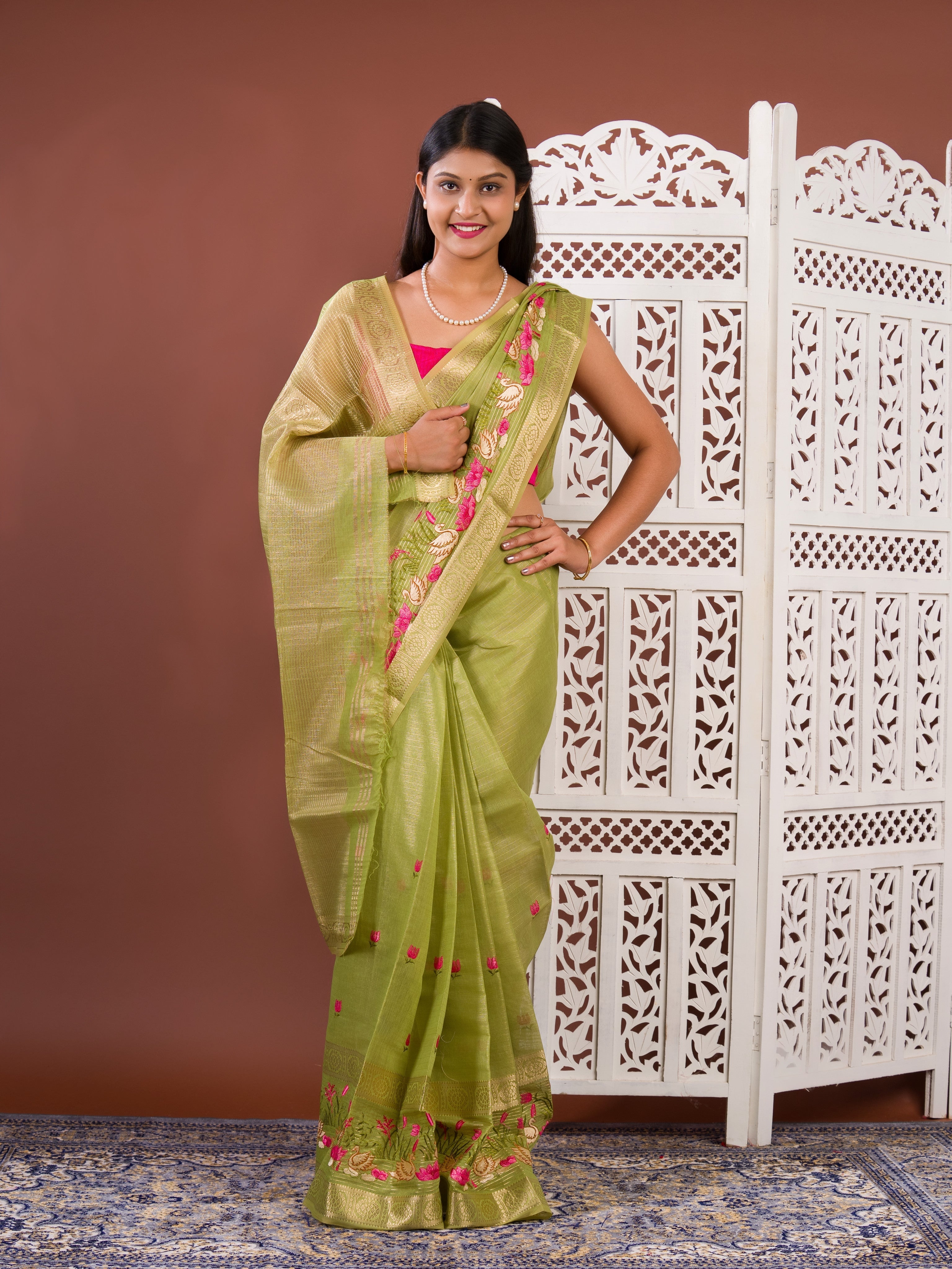 By Mahajani Saree With  Festive Wear