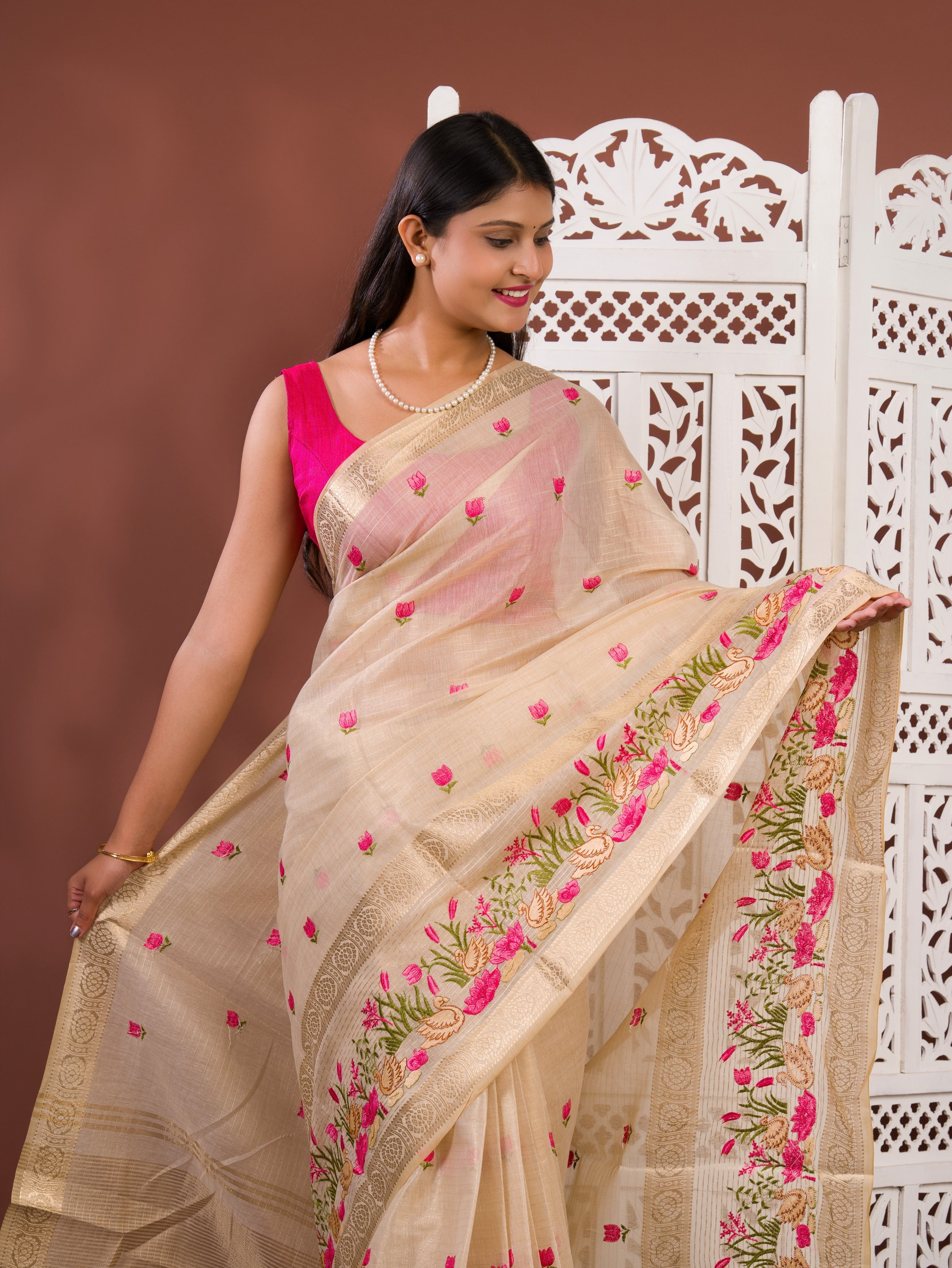 By Mahajani Saree With  Festive Wear