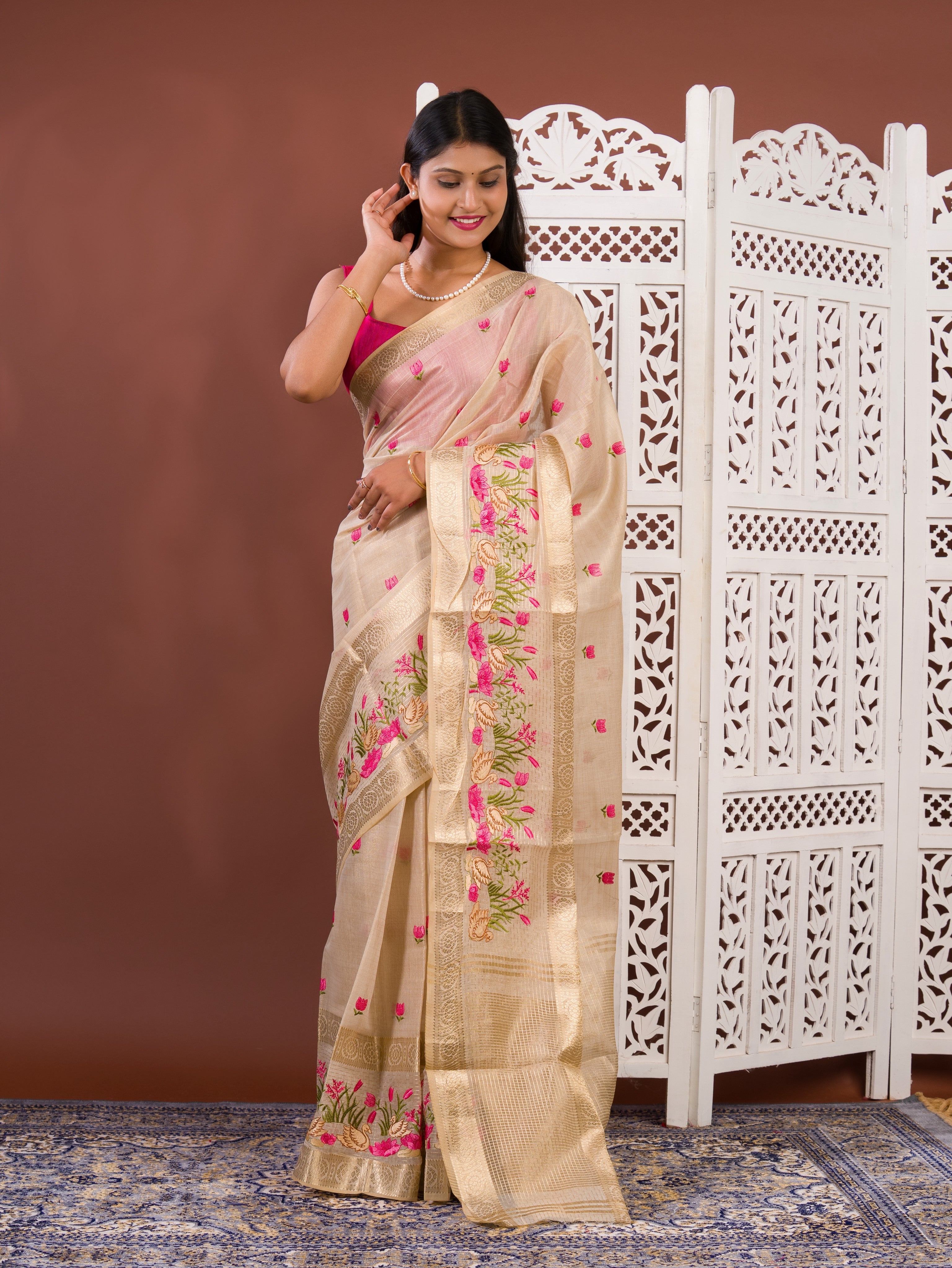 By Mahajani Saree With  Festive Wear