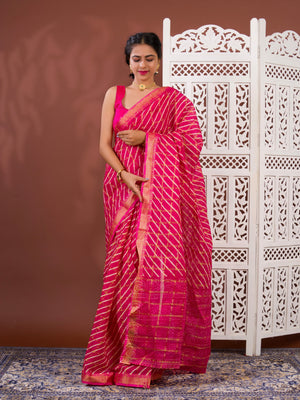 By Ghatchola Saree With Bikaneri bandhej Work 
