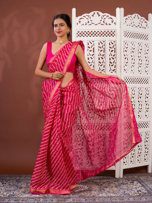 By Ghatchola Saree With Bikaneri bandhej Work 