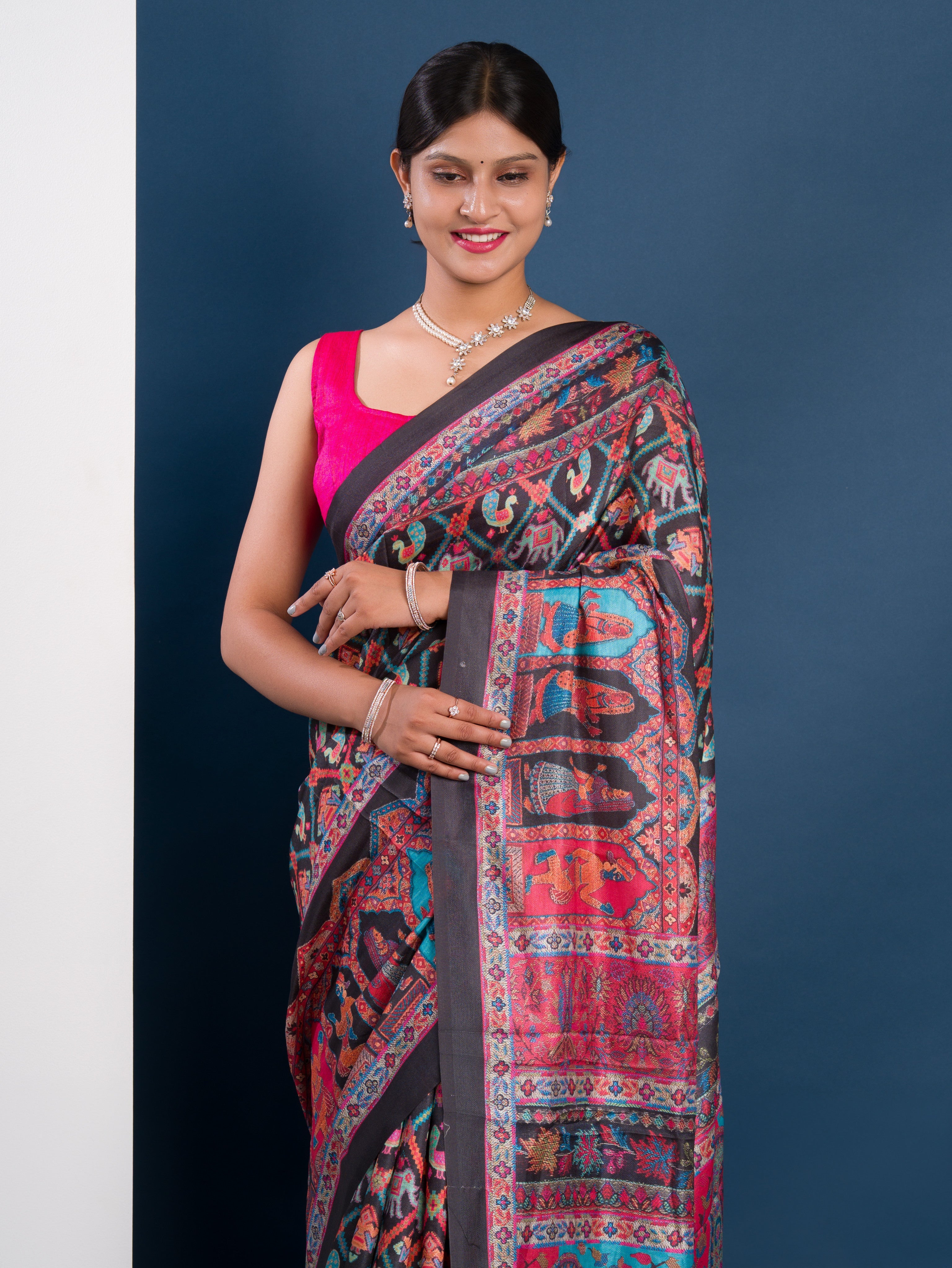 Tanmira New Lounch  Pashmina Soft Silk Pashmina Style With Digital Print Work Saree VJT