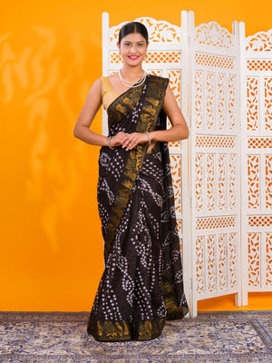 By Bandhani Saree With Festive Wear 