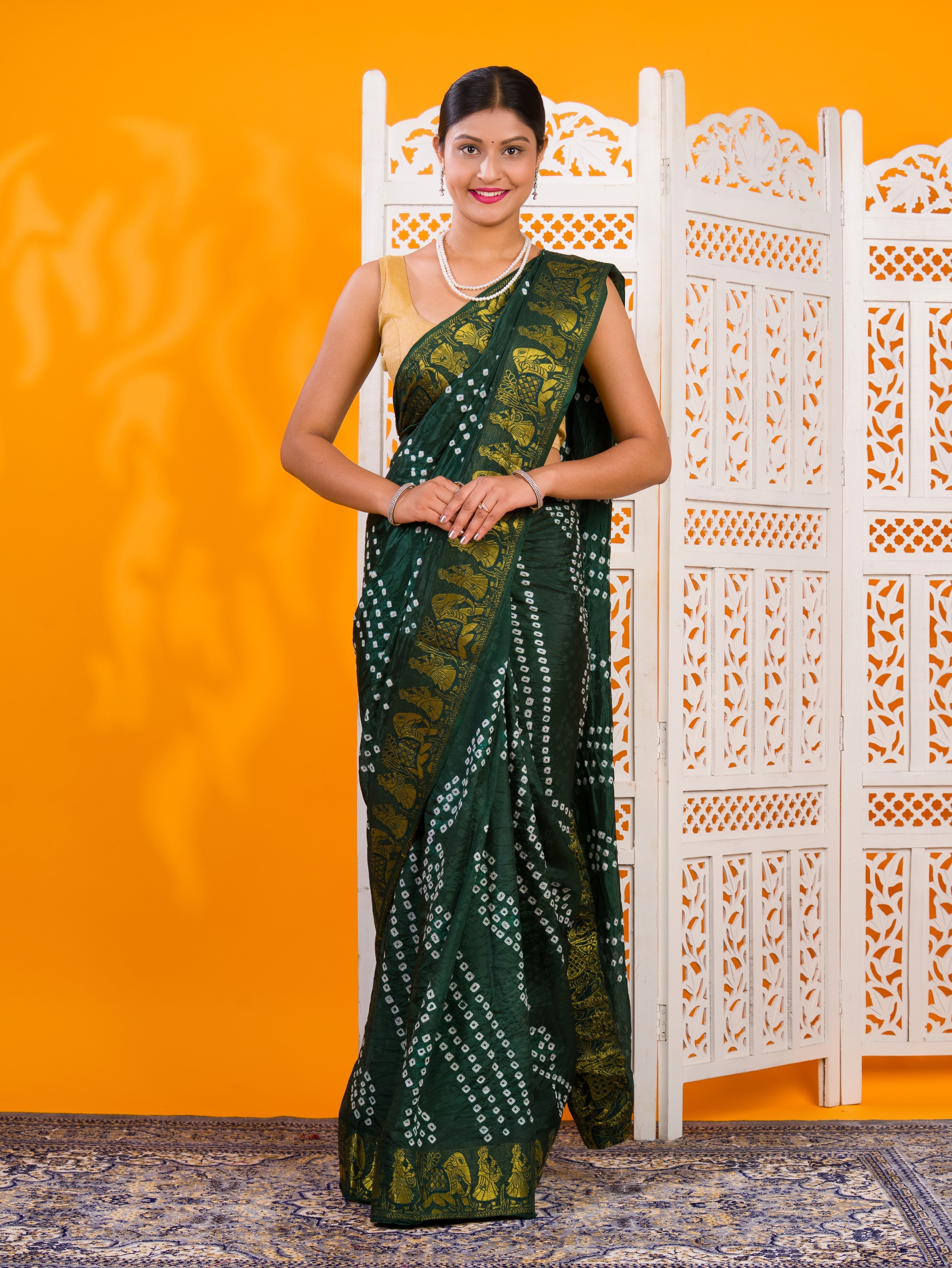 By Bandhani Saree With Festive Wear 