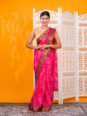 By Bandhani Saree With Festive Wear 