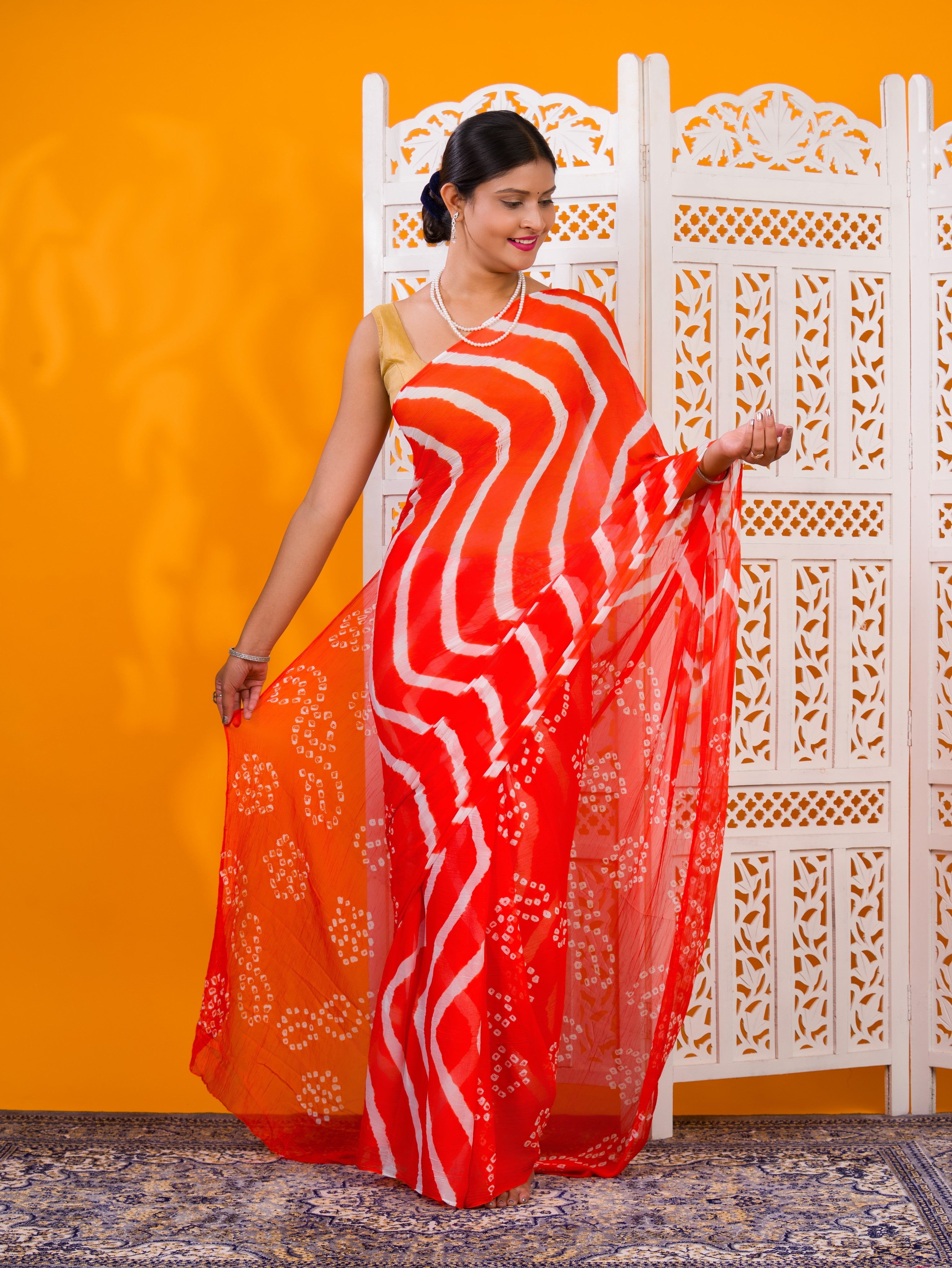 By Leheriya  Saree With Casual Wear 
