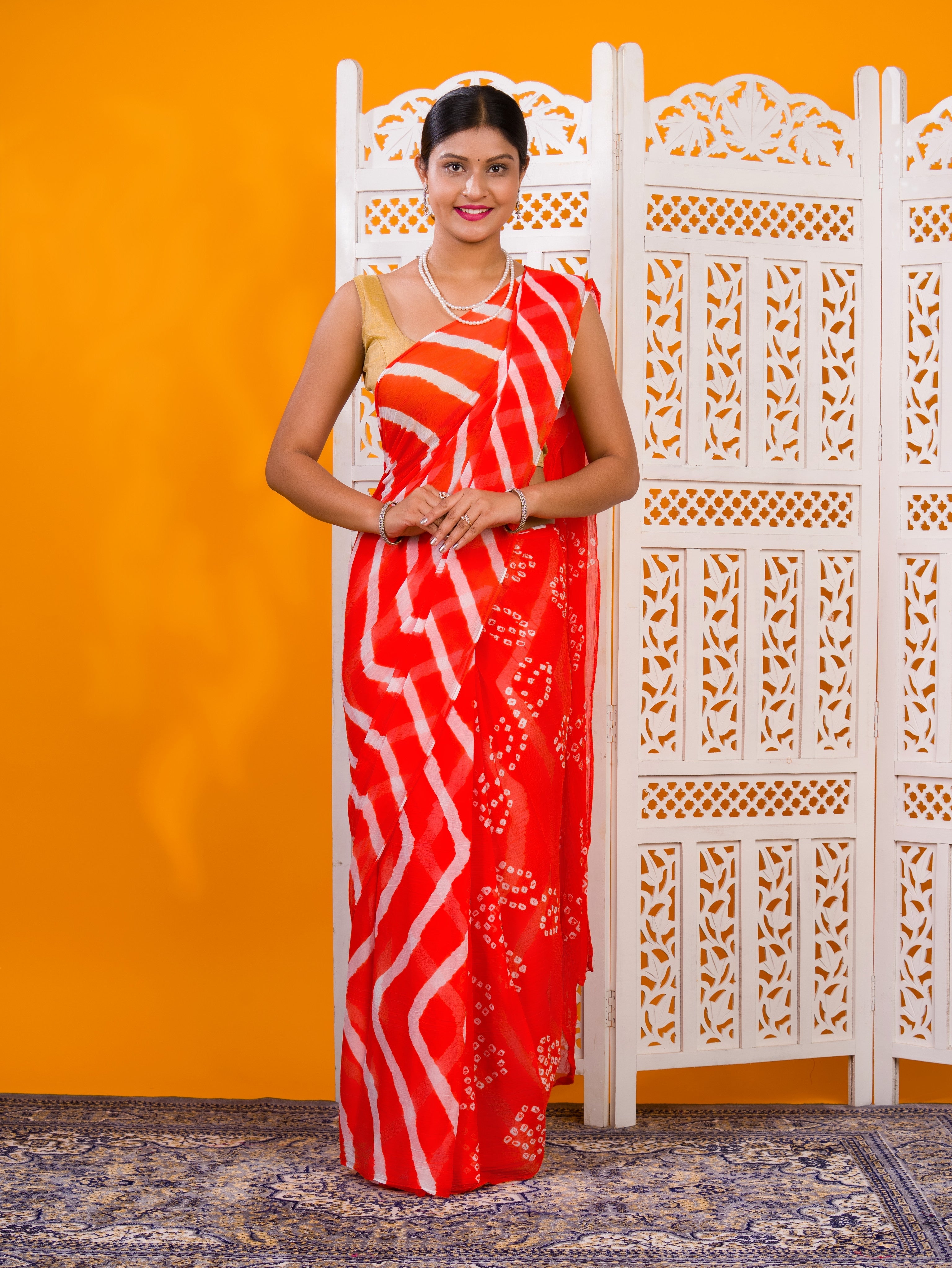 By Leheriya  Saree With Casual Wear 