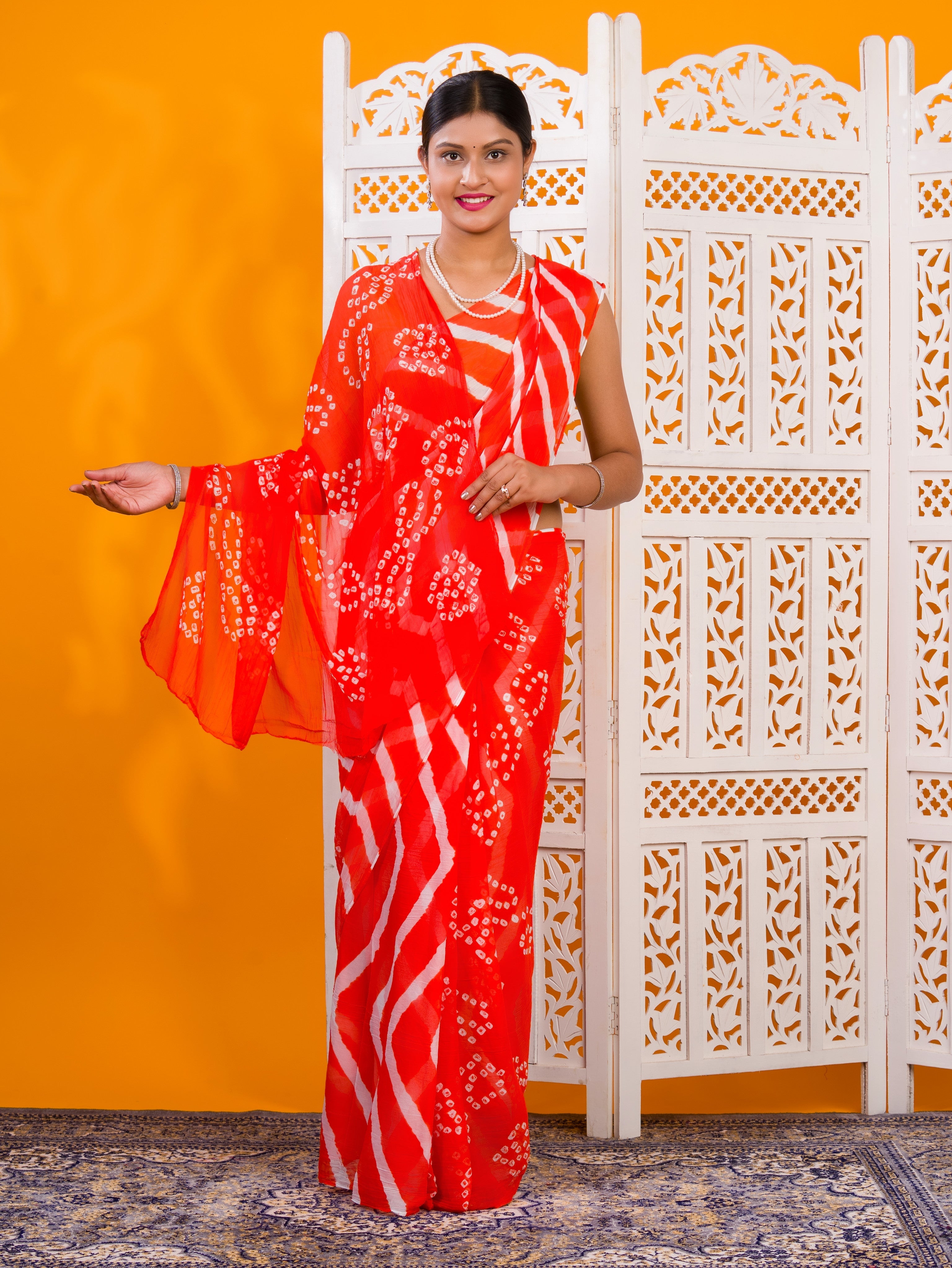 By Leheriya  Saree With Casual Wear 