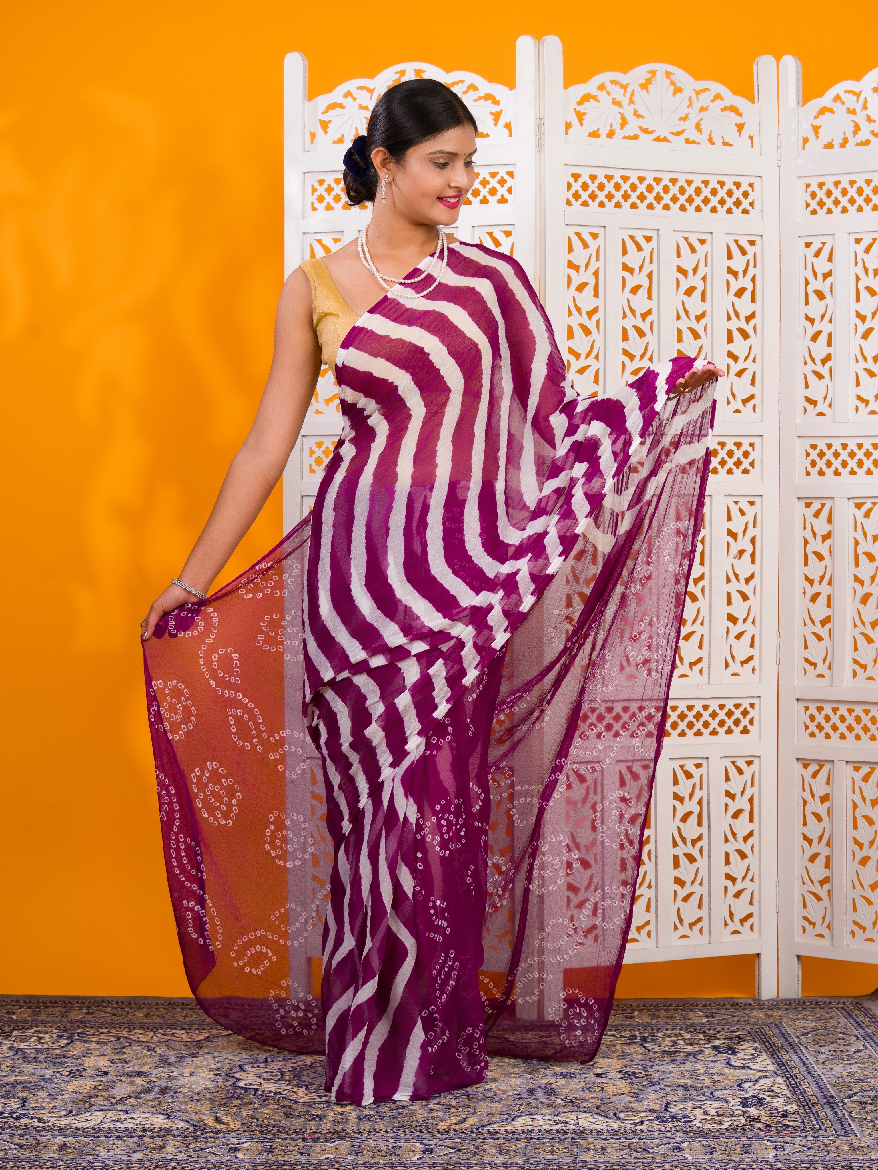 By Leheriya  Saree With Casual Wear 